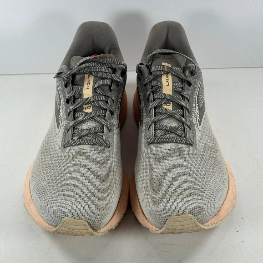 Brooks Launch 10 Women's Running Shoes‎ Grey Peach Size 9.5 Athletic Sneakers